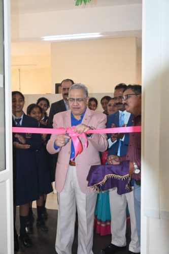 Inauguration of E-Library - The Director of the School, Shri Vidyavantha Acharya, inaugurated the new Bharath Vision E-Library in the school.